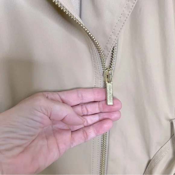 MICHAEL Michael Kors Belted Front-Zip Trench Coat preppy office travel workwear - Picture 6 of 16